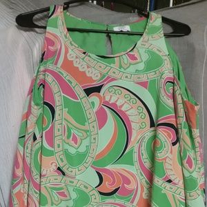 Crown & Ivy fun multi colored dress